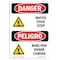 Signmission OSHA Danger, Watch Your Step Bilingual, 18in X 12in Aluminum, 12" W, 18" L, Bilingual Spanish OS-DS-A-1218-VS-1605 - alternate 1